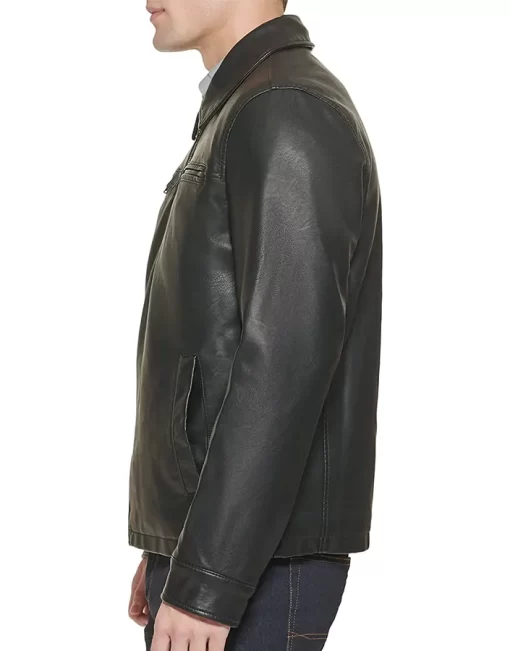 mens-black-faux-leather-biker-jacket