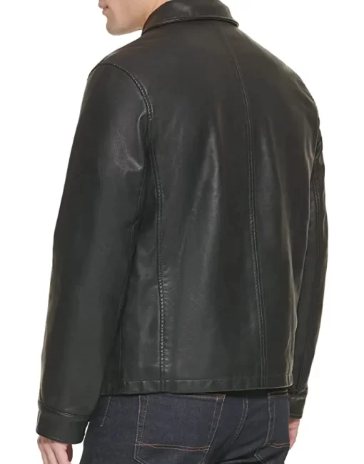 mens-black-faux-leather-biker-jacket