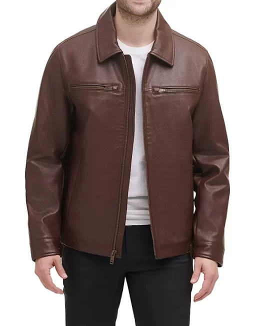mens-brown-faux-leather-biker-jacket
