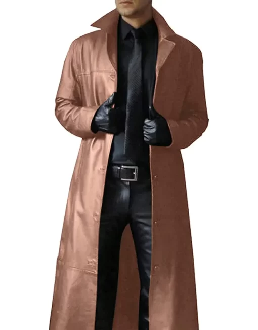 mens-brown-faux-leather-long-coat