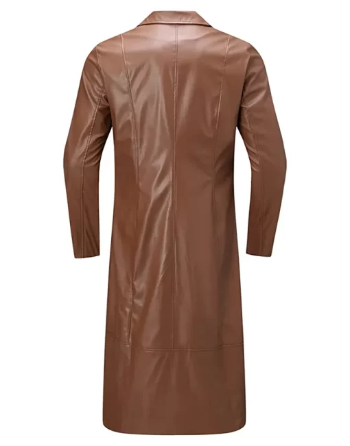 mens-brown-faux-leather-long-coat
