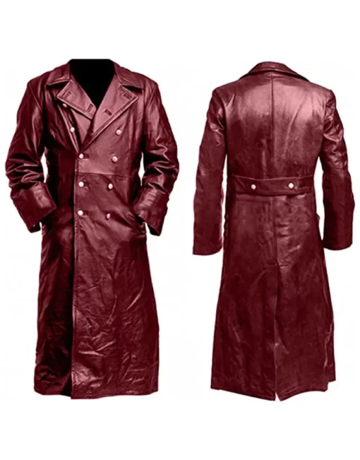 mens-double-breasted-burgundy-faux-leather-trench-coat