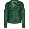 mens-green-biker-faux-leather-jacket