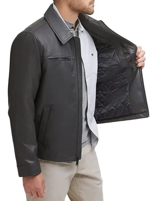 mens-grey-faux-leather-biker-jacket