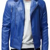 mens-long-sleeve-blue-faux-leather-jacket