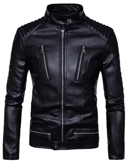 mens-slim-fit-black-faux-leather-jacket