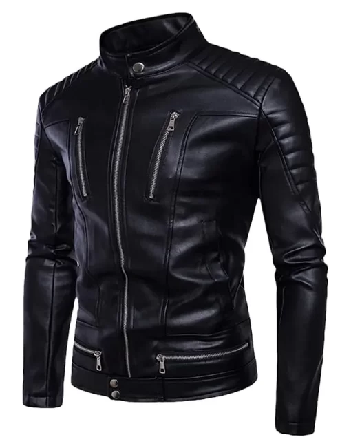 mens-slim-fit-black-faux-leather-jacket