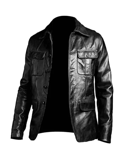 mens-trucker-black-faux-leather-jacket