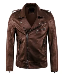 mens-vintage-asymmetric-zipper-brown-faux-leather-jacket