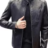 slim-fit-black-faux-leather-jacket-mens