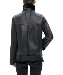 womens-black-faux-leather-shearling-jacket