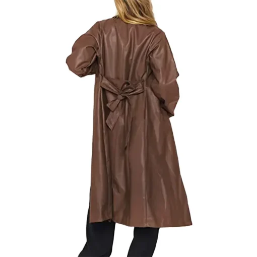 womens-brown-faux-leather-coat