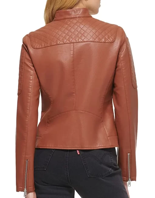 womens-brown-faux-leather-racer-jacket