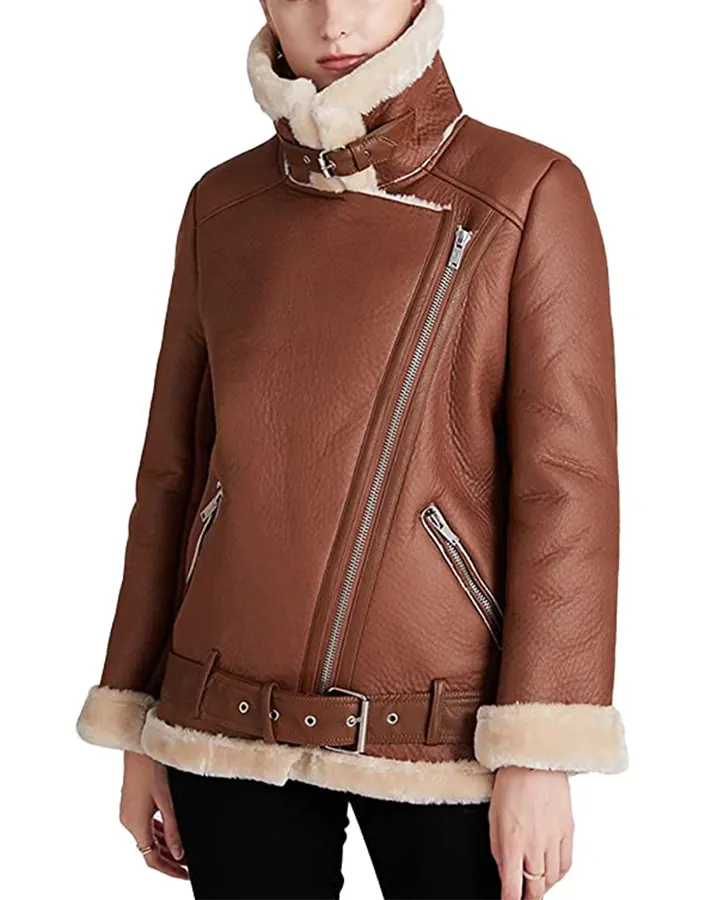 womens-brown-faux-leather-shearling-jacket-2 womens-brown-faux-leather-shearling-jacket