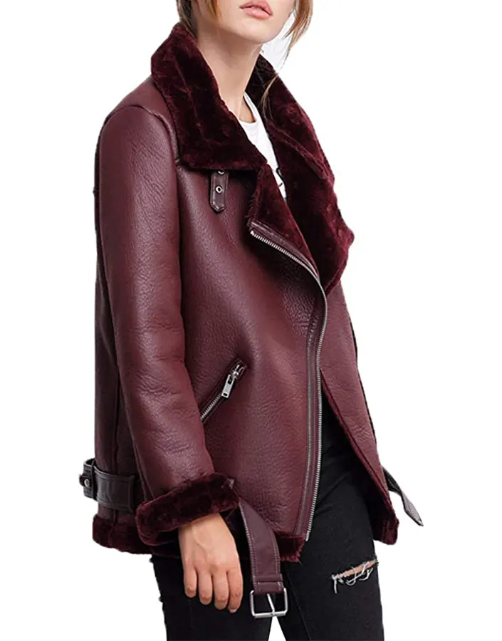womens-burgundy-faux-leather-shearling-jacket-6 womens-burgundy-faux-leather-shearling-jacket