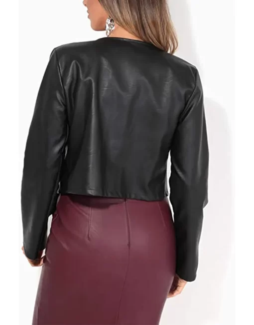 womens-cropped-black-faux-leather-jacket