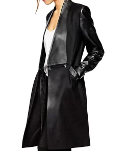 womens-double-breasted-black-faux-leather-coat