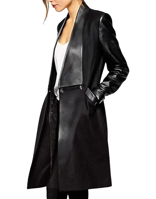 womens-double-breasted-black-faux-leather-coat