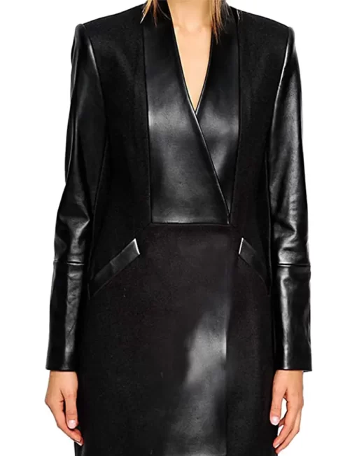 womens-double-breasted-black-faux-leather-coat