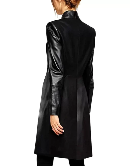 womens-double-breasted-black-faux-leather-coat