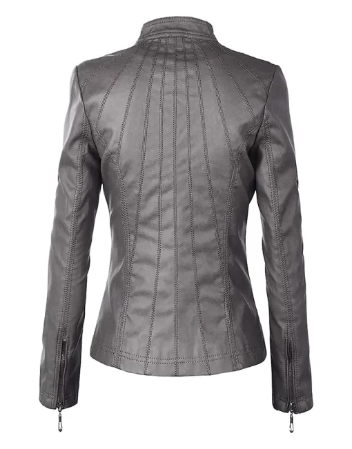 womens-grey-faux-leather-slim-fit-jacket