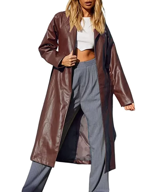 womens-open-front-brown-faux-leather-coat