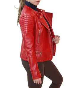 womens-red-faux-leather-biker-jacket