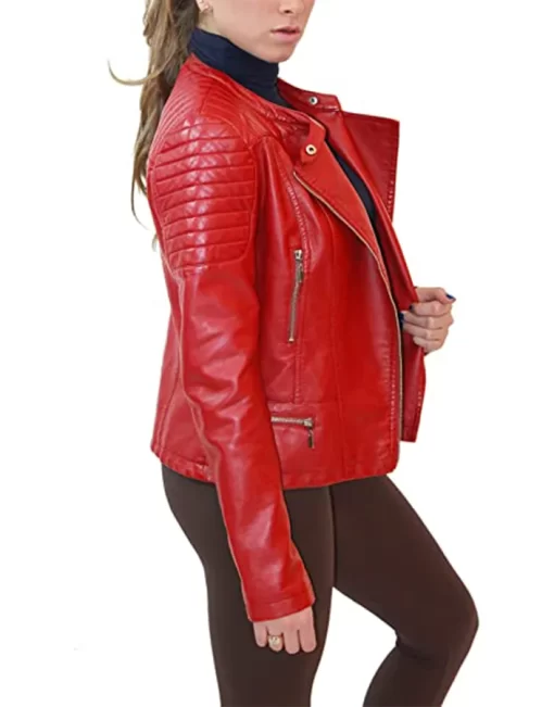 womens-red-faux-leather-biker-jacket