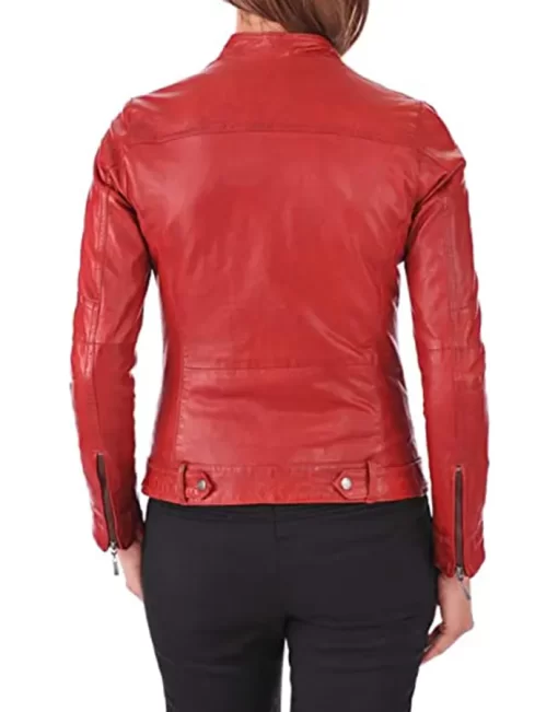 womens-red-faux-leather-biker-jacket