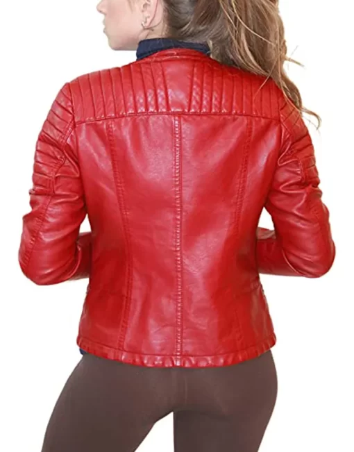 womens-red-faux-leather-biker-jacket