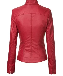 womens-red-faux-leather-slim-fit-jacket