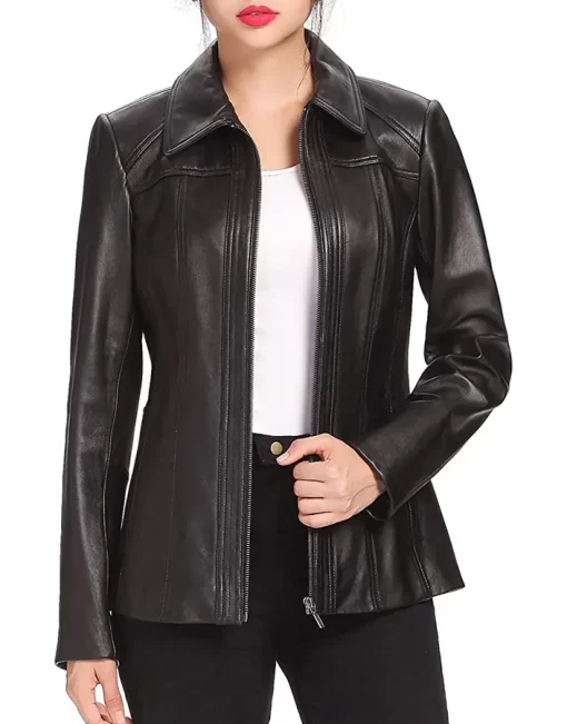 womens-shirt-collar-black-faux-leather-jacket