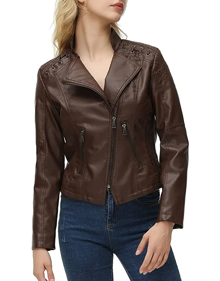 womens-string-quilted-shoulder-brown-faux-leather-jacket womens-string-quilted-shoulder-brown-faux-leather-jacket