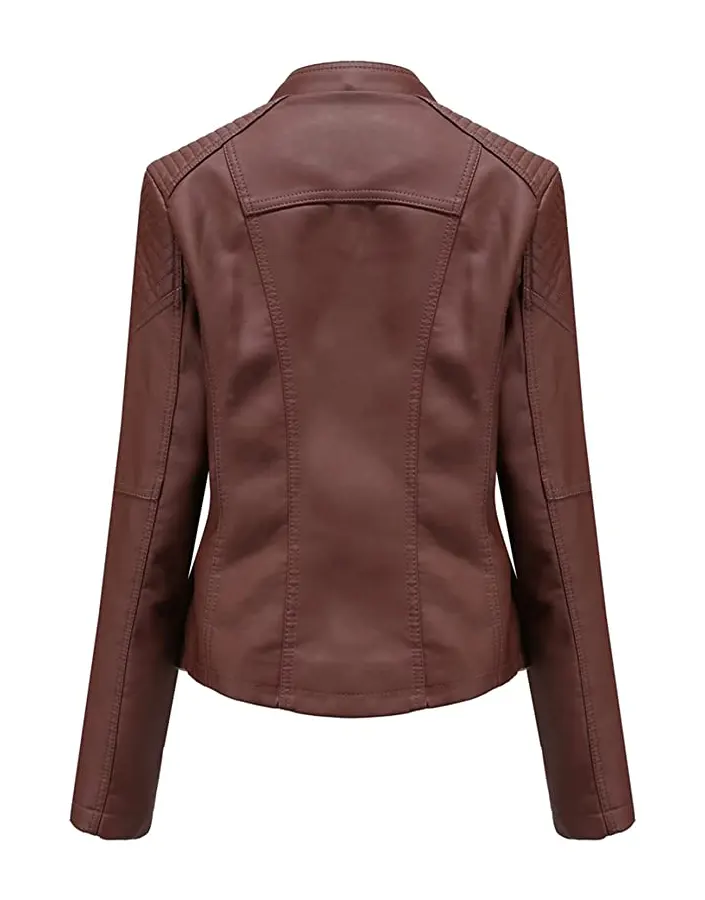 womens-string-quilted-shoulder-brown-faux-leather-jacket womens-string-quilted-shoulder-brown-faux-leather-jacket