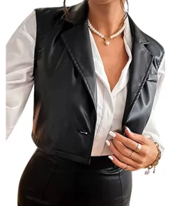 womens-vintage-black-faux-leather-vest