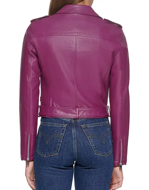 womens-purple-faux-leather-motorcycle-belted-jacket