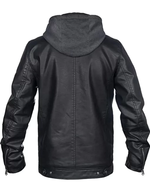 mens-black-faux-leather-bomber-jacket-with-hood
