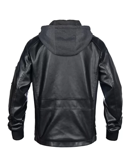 mens-black-faux-leather-bomber-jacket-with-removable-hood