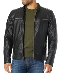 mens-black-faux-leather-hooded-moto-jacket