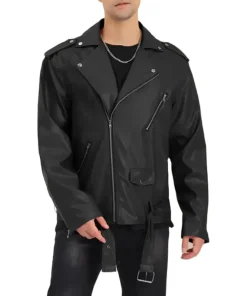 mens-black-faux-leather-jacket