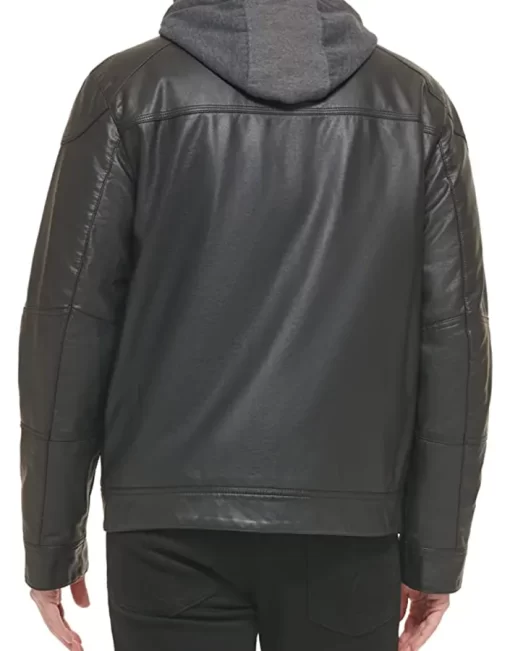 mens-black-faux-leather-moto-jacket-with-removable-hood