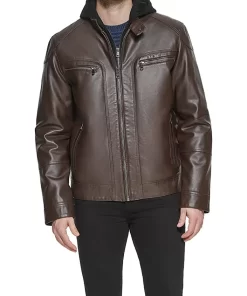 mens-brown-faux-leather-moto-jacket-with-removable-hood