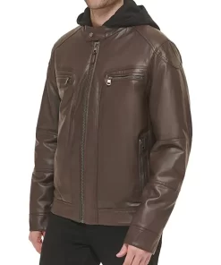 mens-brown-faux-leather-moto-jacket-with-removable-hood