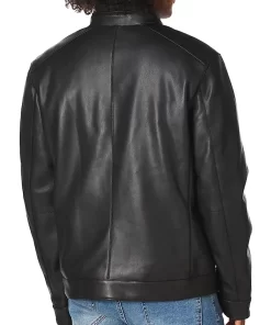 mens-casual-black-faux-leather-jacket