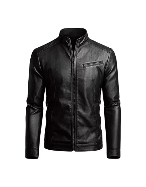 mens-casual-slim-fit-black-faux-leather-jacket