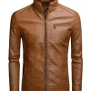 mens-casual-slim-fit-brown-faux-leather-jacket