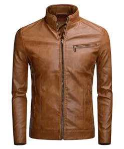 mens-casual-slim-fit-brown-faux-leather-jacket