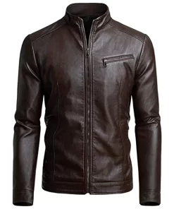 mens-casual-slim-fit-chocolate-brown-faux-leather-jacket