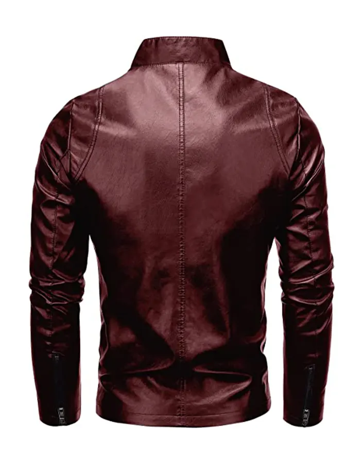 mens-casual-slim-fit-maroon-faux-leather-jacket-3 mens-casual-slim-fit-maroon-faux-leather-jacket