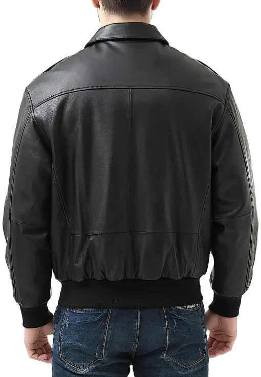 mens-flight-black-faux-leather-bomber-jacket